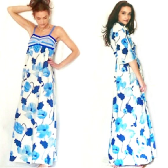 Vintage Handmade Estate Floral Peignoir Set - Picture 1 of 7